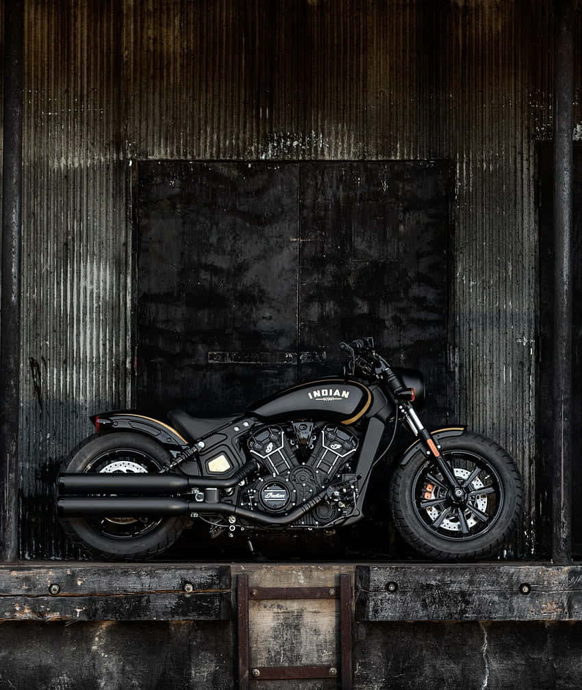 Indian Motorcycle, sunset, sleek black, SD Phone Wallpaper
