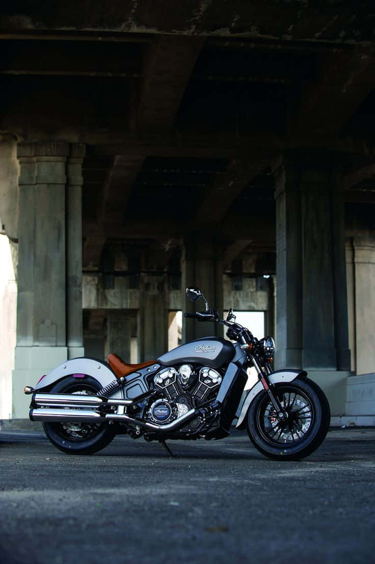 Indian Motorcycle, silver, brown leather seat, SD Phone Wallpaper