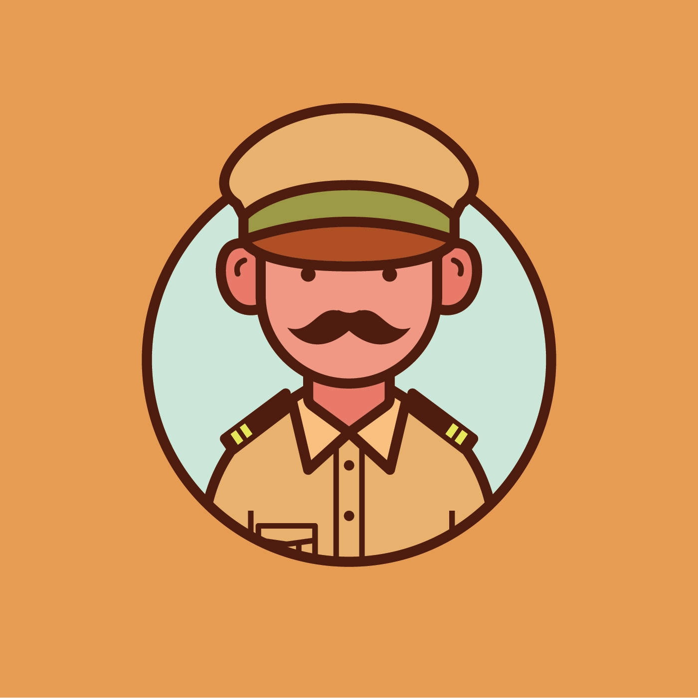 Indian Police, cartoon, mustache, HD Phone Wallpaper