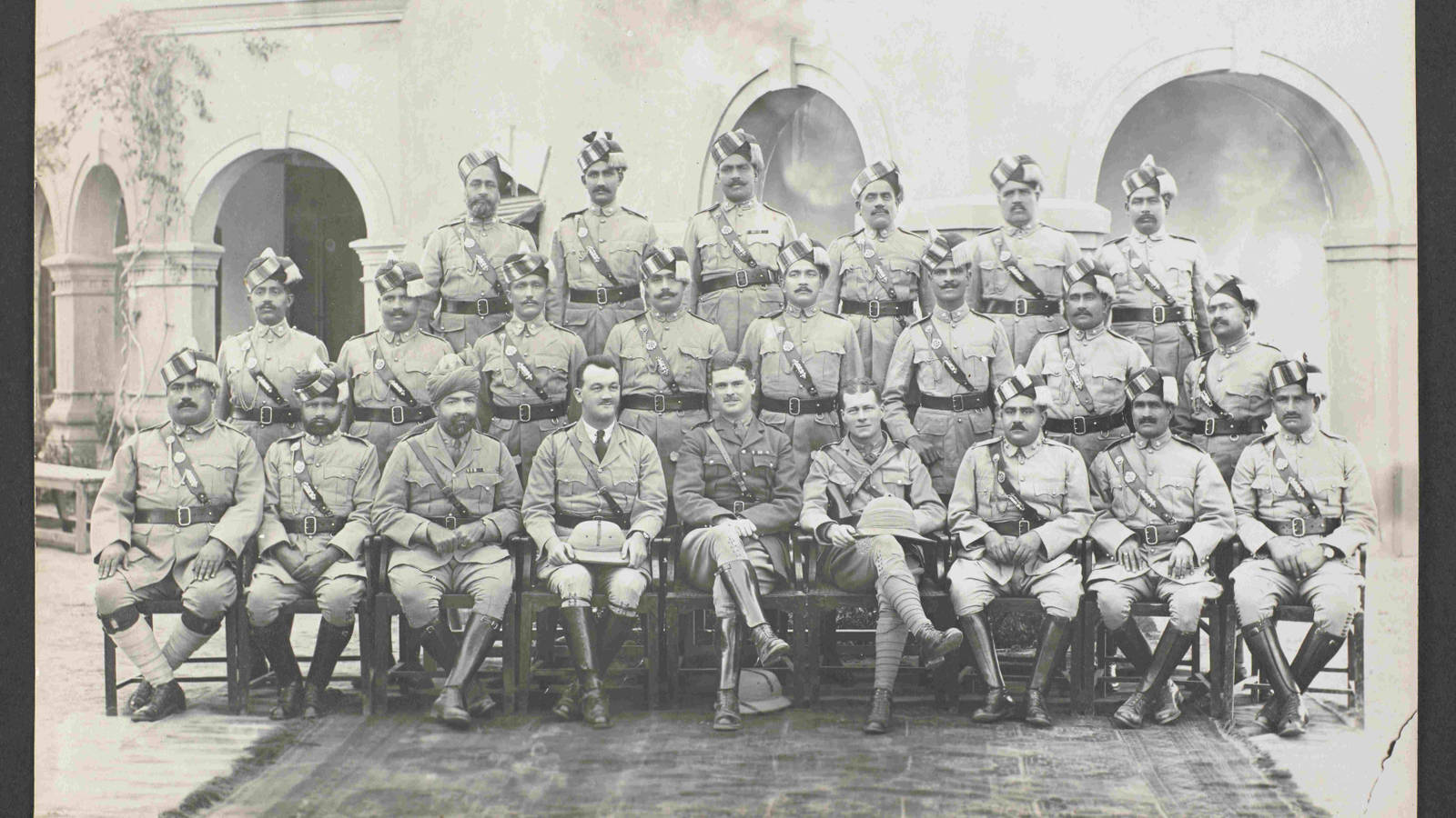 British-Indian Police Officers, sepia-toned, uniformed soldiers, HD Desktop Wallpaper