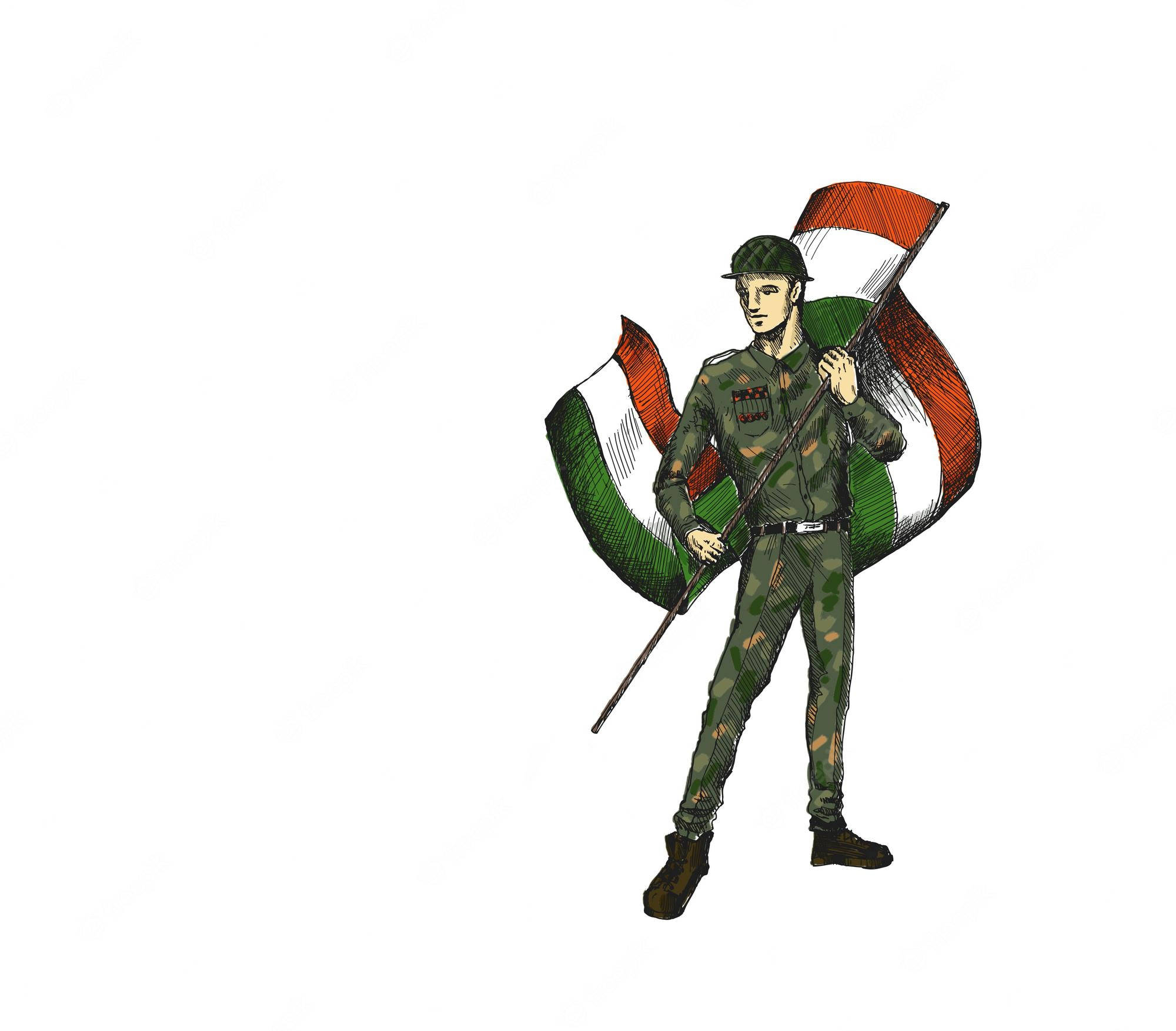 Indian Soldiers, camouflage uniform, Indian flag, Full HD Desktop Wallpaper