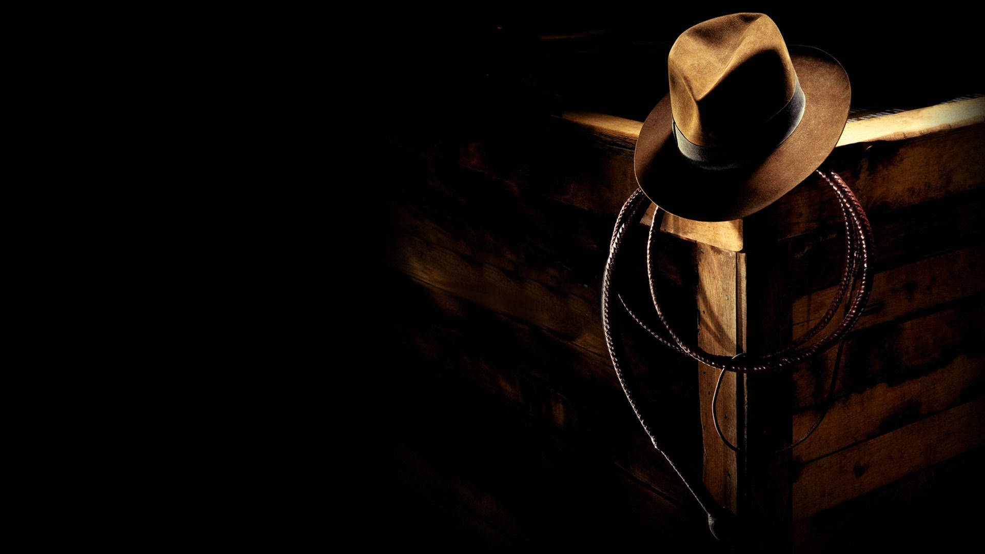 Indiana Jones, whip, hat, Full HD Desktop Wallpaper