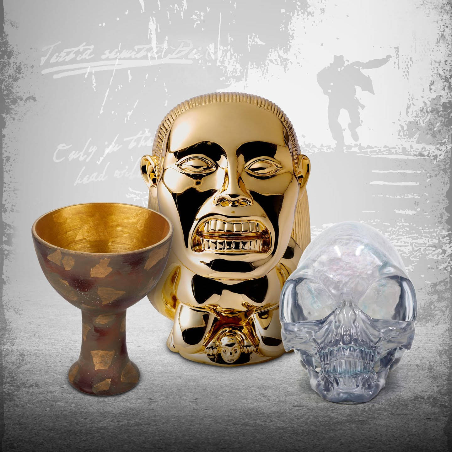 Indiana Jones, golden screaming man mug, mosaic goblet, HD Desktop Wallpaper