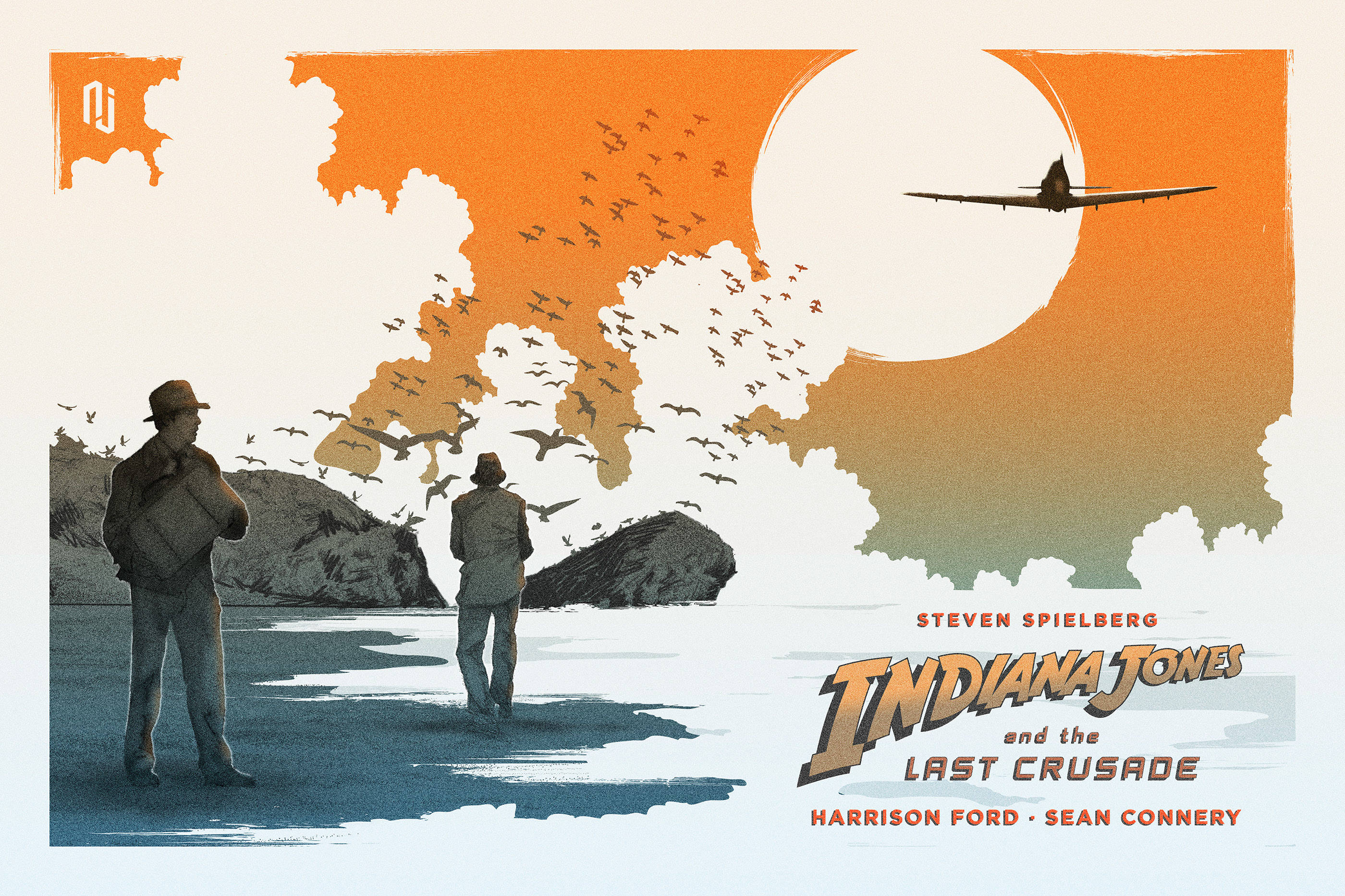 Indiana Jones, sunset sky, beach, 2K Desktop Wallpaper