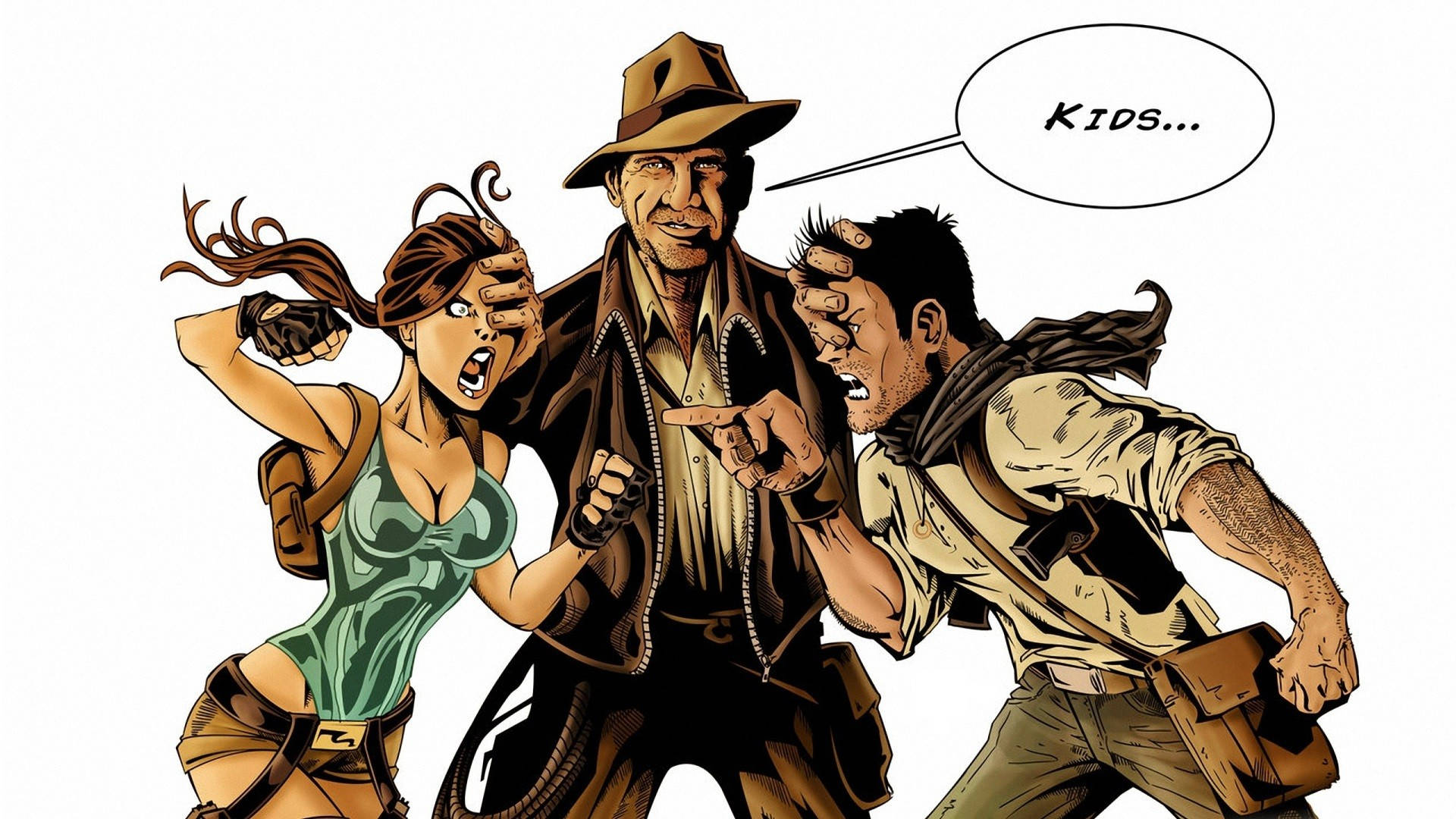 Indiana Jones, film characters, adventurous explorers, Full HD Desktop Wallpaper