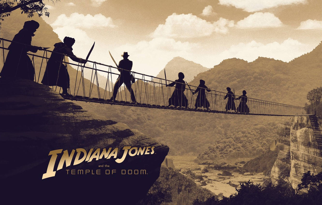 Indiana Jones, hanging bridge, rope bridge, HD Desktop Wallpaper
