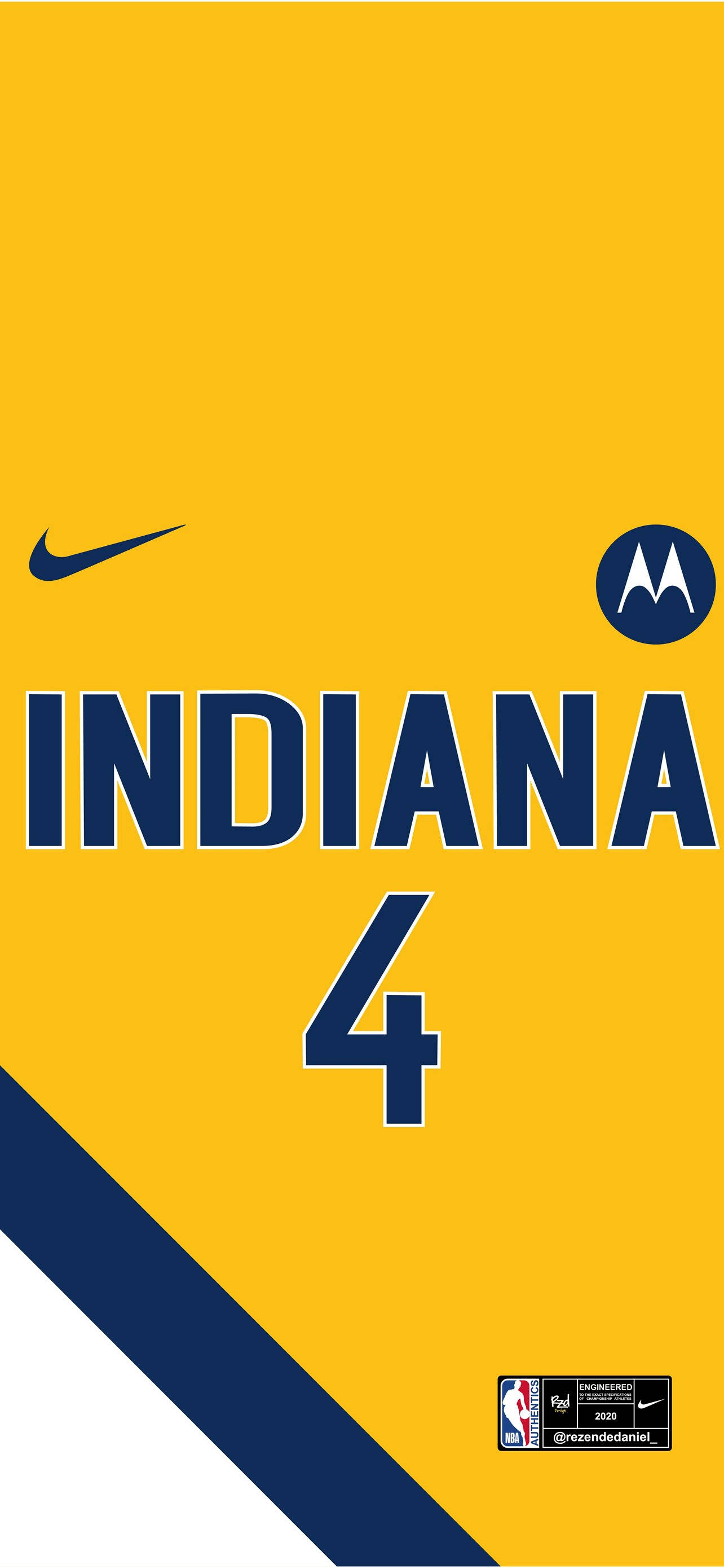 Indiana Pacers, vector art jersey, bold yellow, 2K Phone Wallpaper
