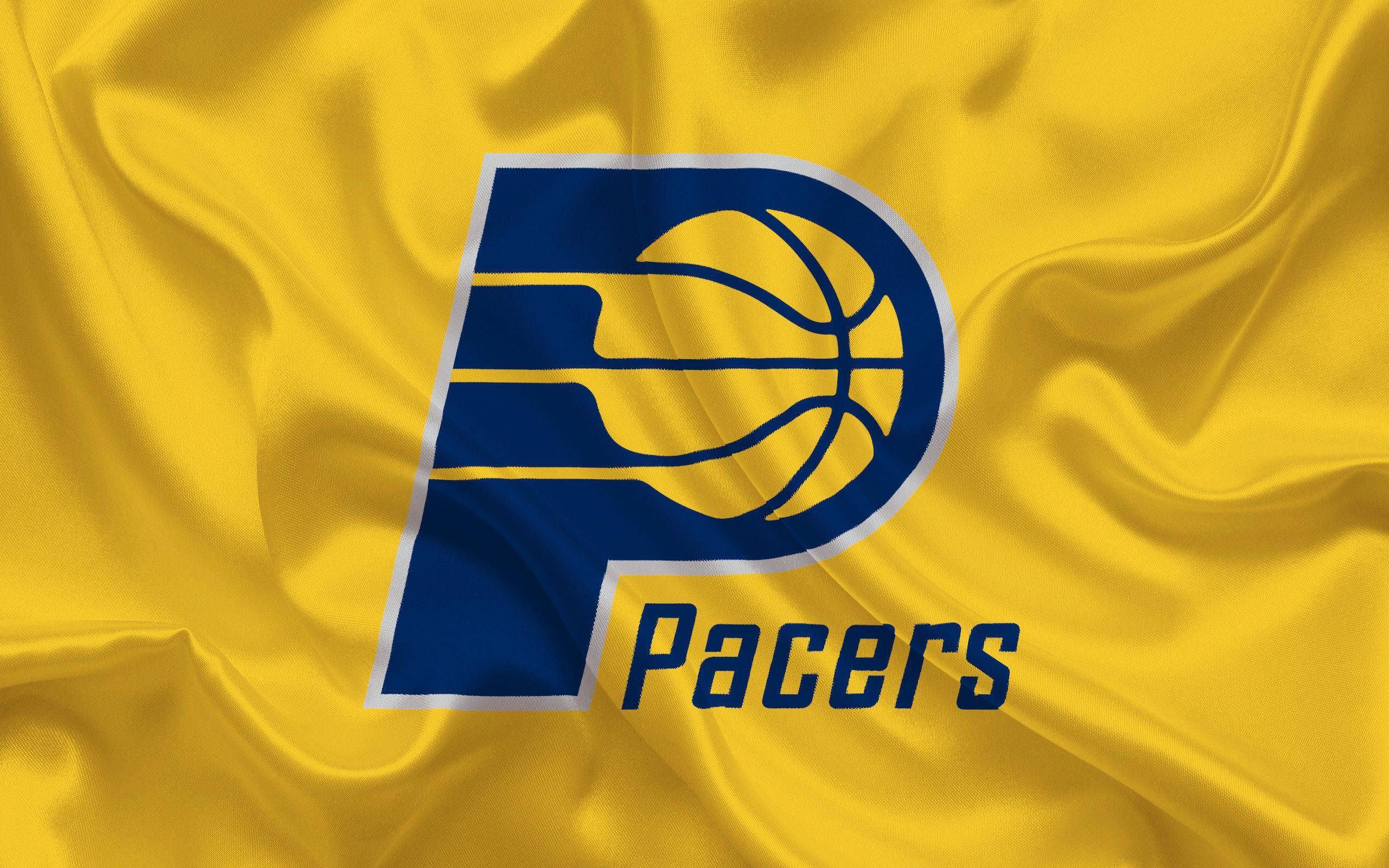 Indiana Pacers, satin yellow, flag, 2K Desktop Wallpaper