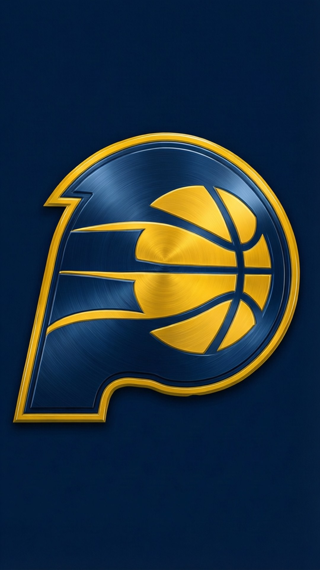 Indiana Pacers, metallic blue, gold, Full HD Phone Wallpaper