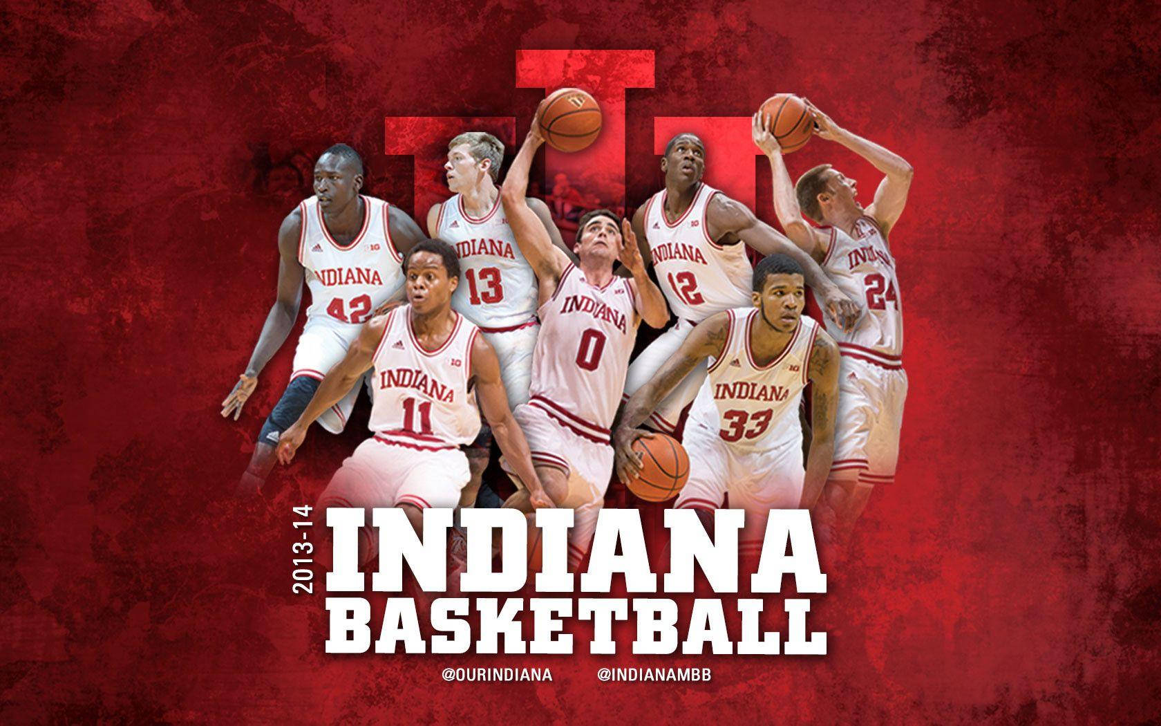 Indiana University Bloomington, basketball players, white uniforms, HD Desktop Wallpaper