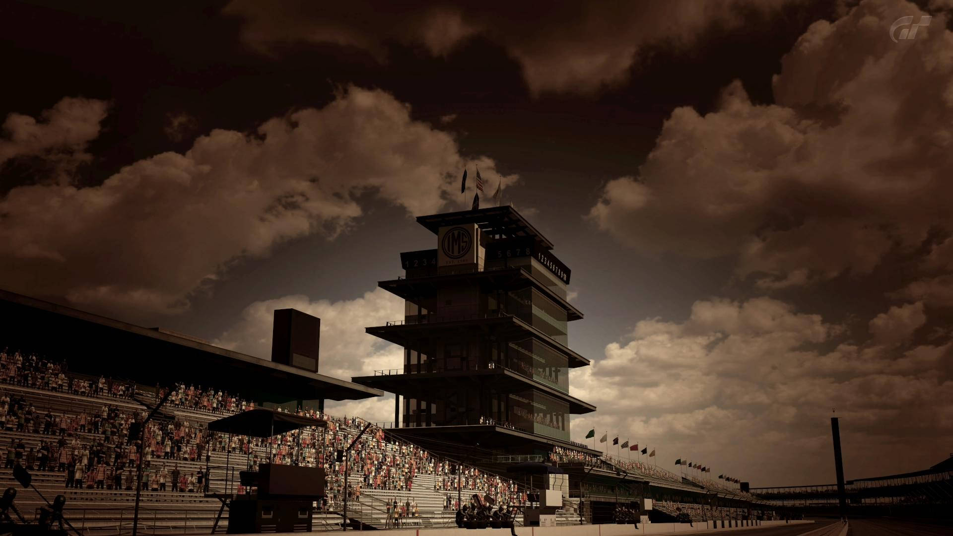 Indianapolis 500, race track, grandstand, Full HD Desktop Wallpaper