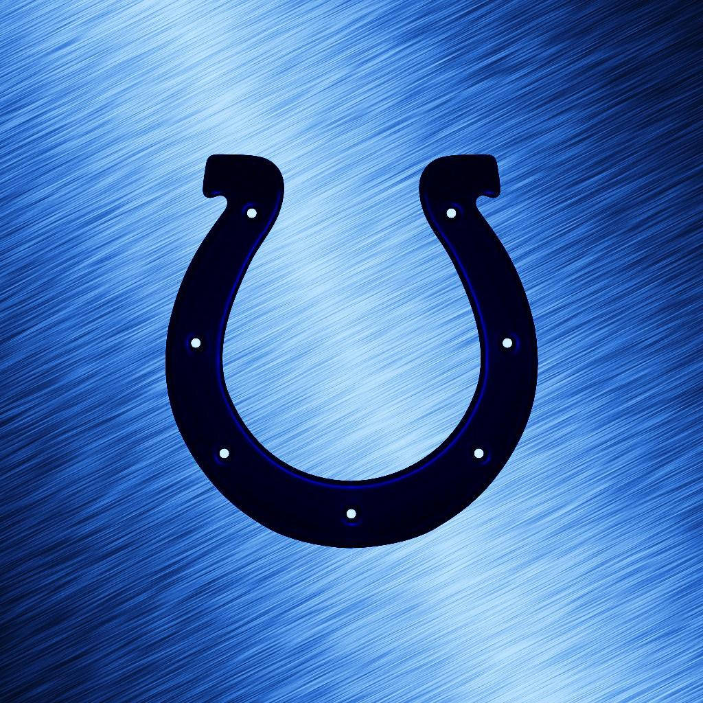 Indianapolis Colts, horseshoe, rivets, SD Desktop Wallpaper