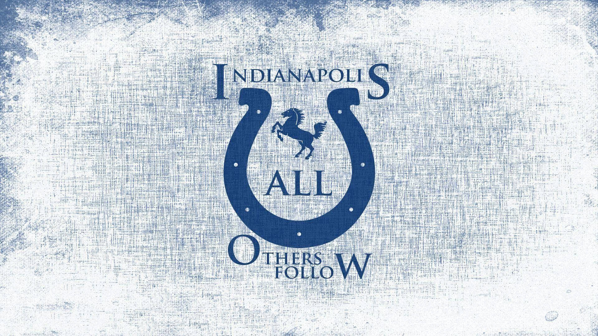 Indianapolis Colts, horseshoe, rearing horse, Full HD Desktop Wallpaper