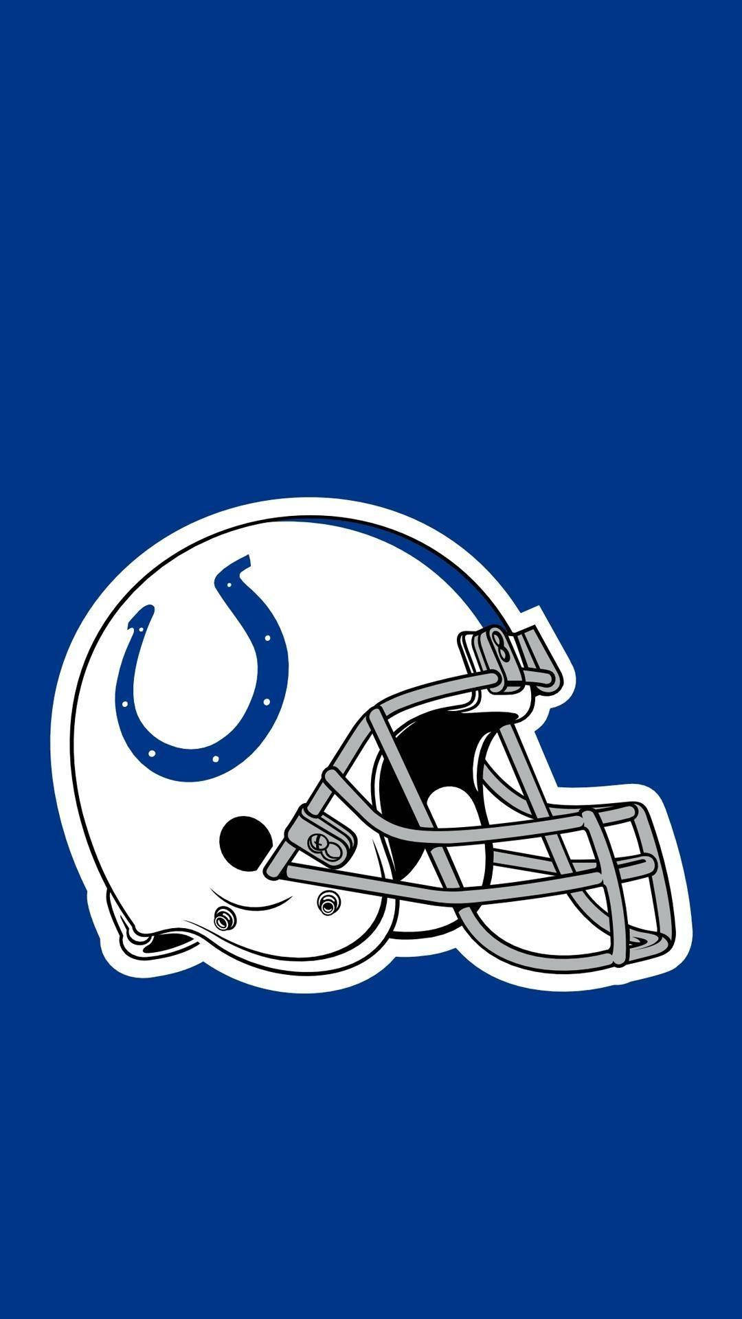 Indianapolis Colts, football helmet, blue horseshoe logo, Full HD Phone Wallpaper