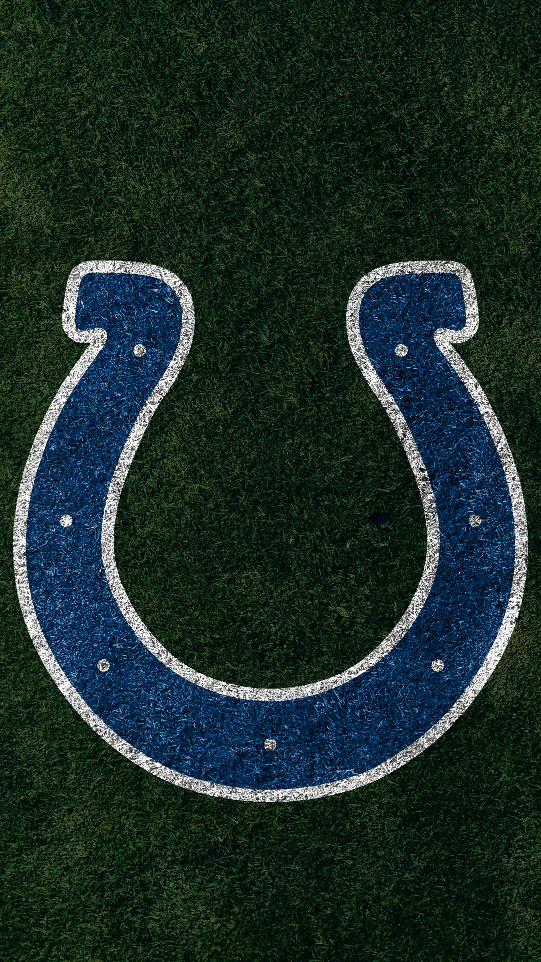 Indianapolis Colts, horseshoe logo, blue and white, Full HD Phone Wallpaper