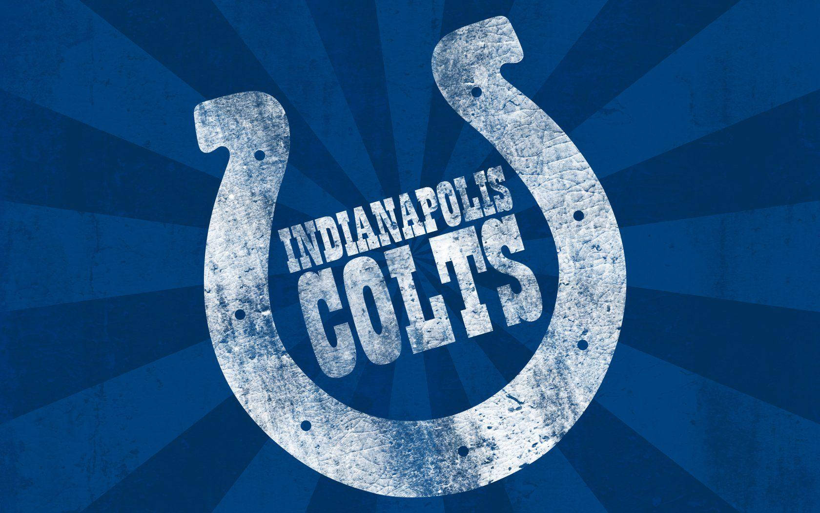 Indianapolis Colts, horseshoe logo, white, HD Desktop Wallpaper