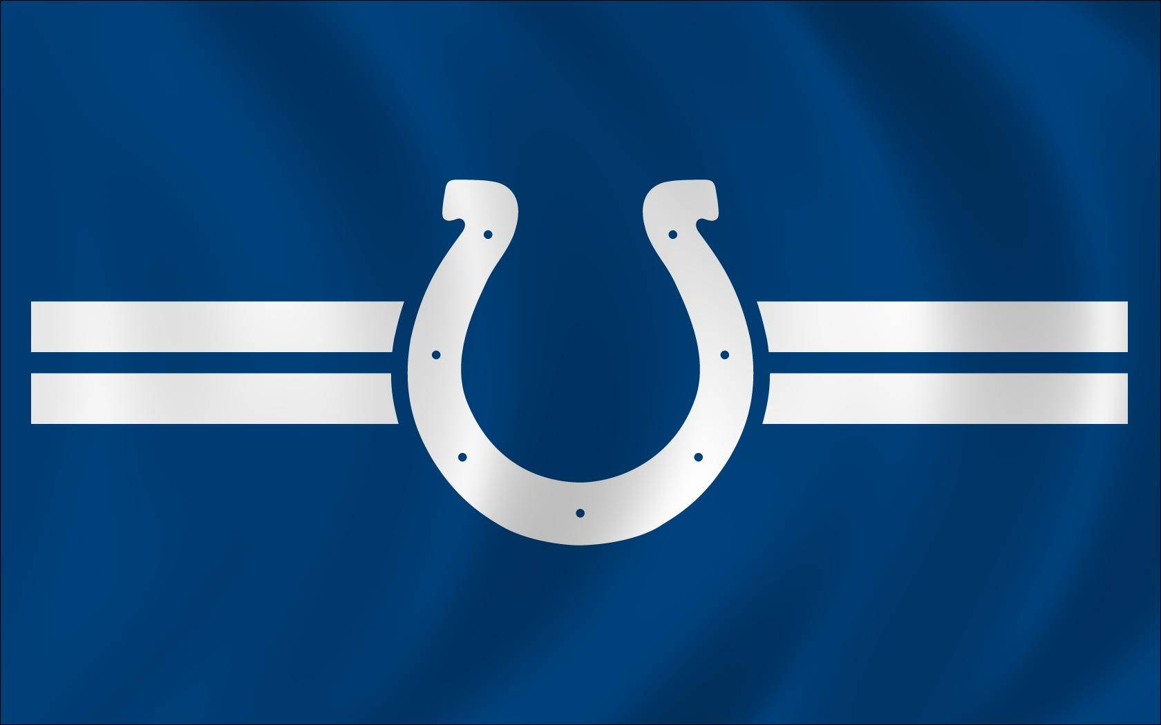 Indianapolis Colts, royal blue, silver horseshoe, HD Desktop Wallpaper