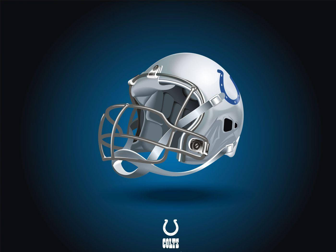 Indianapolis Colts, silver, blue horseshoe logo, HD Desktop Wallpaper