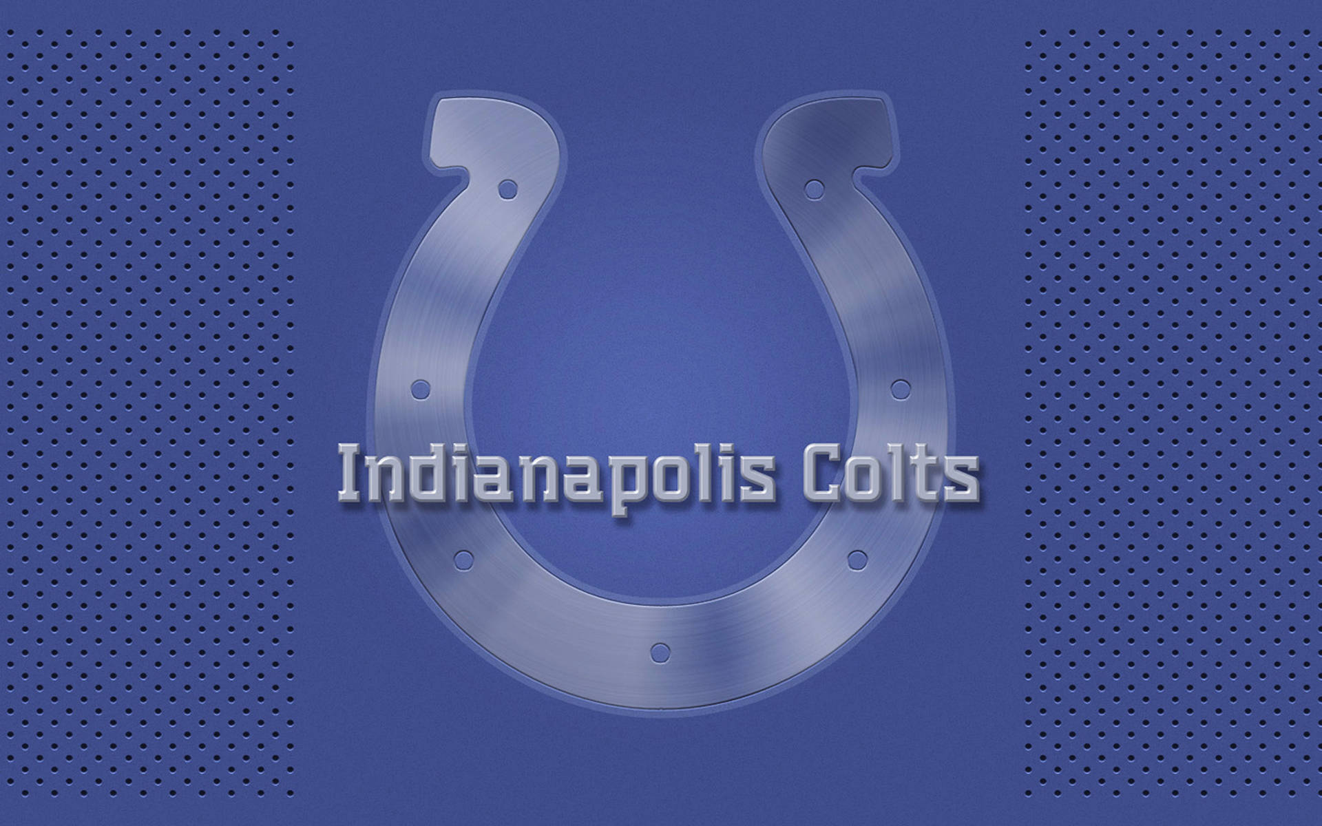 Indianapolis Colts, horseshoe logo, metallic, Full HD Desktop Wallpaper