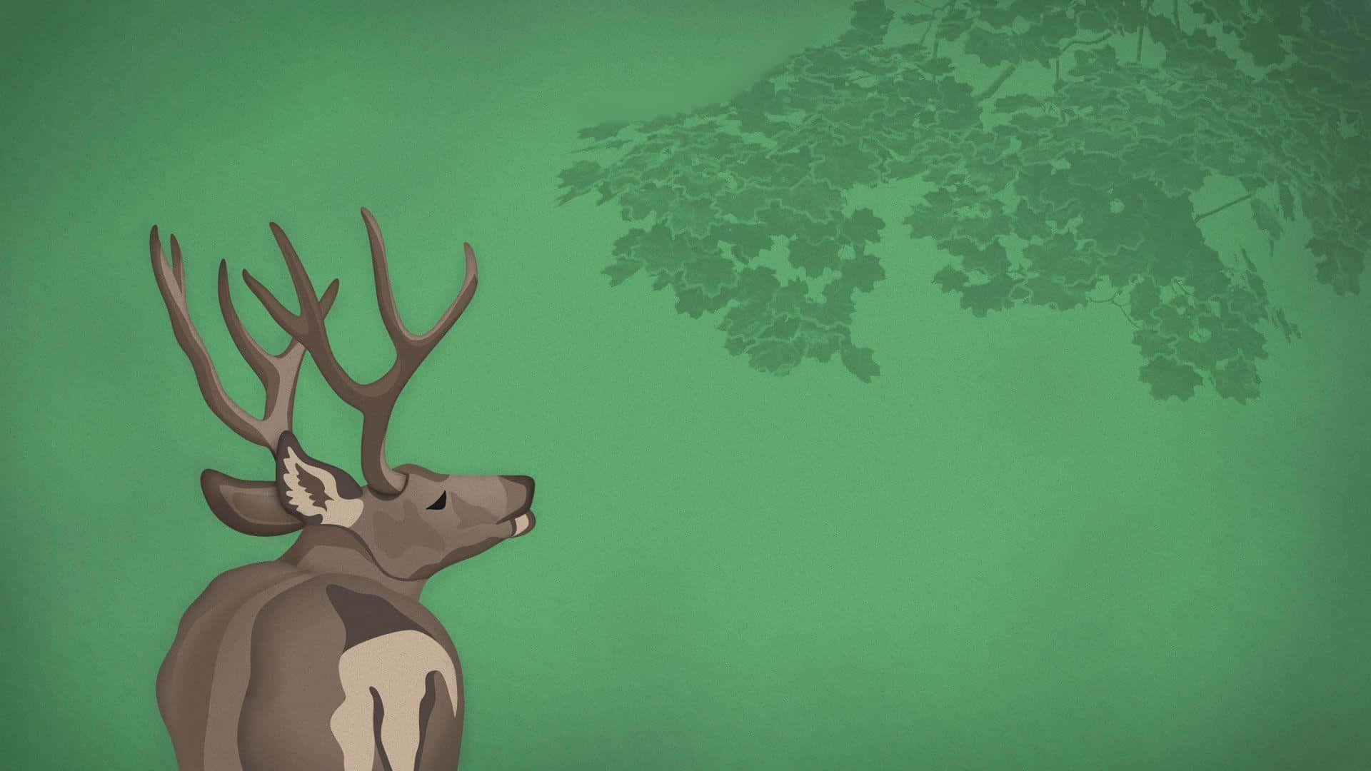 indie desktop, deer, antlers, Full HD Desktop Wallpaper