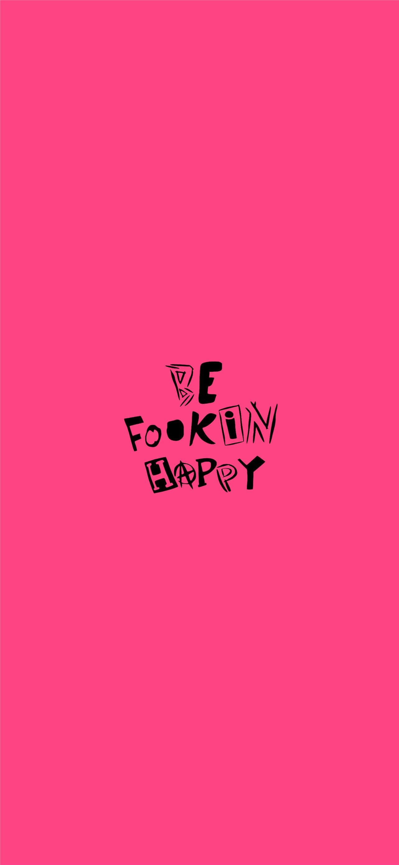 Indie iPhone, pink background, bold black stylized text, 2K Phone Wallpaper