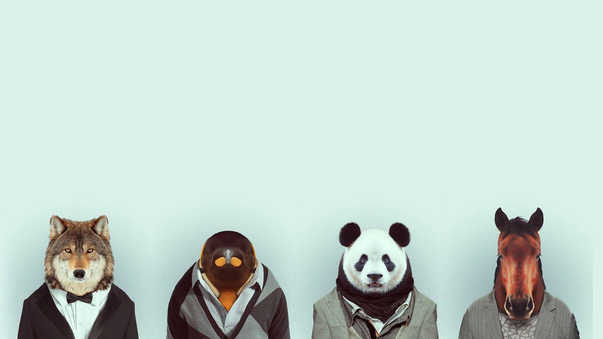 Indie Kid, anthropomorphic animals, suits and ties, Full HD Desktop Wallpaper