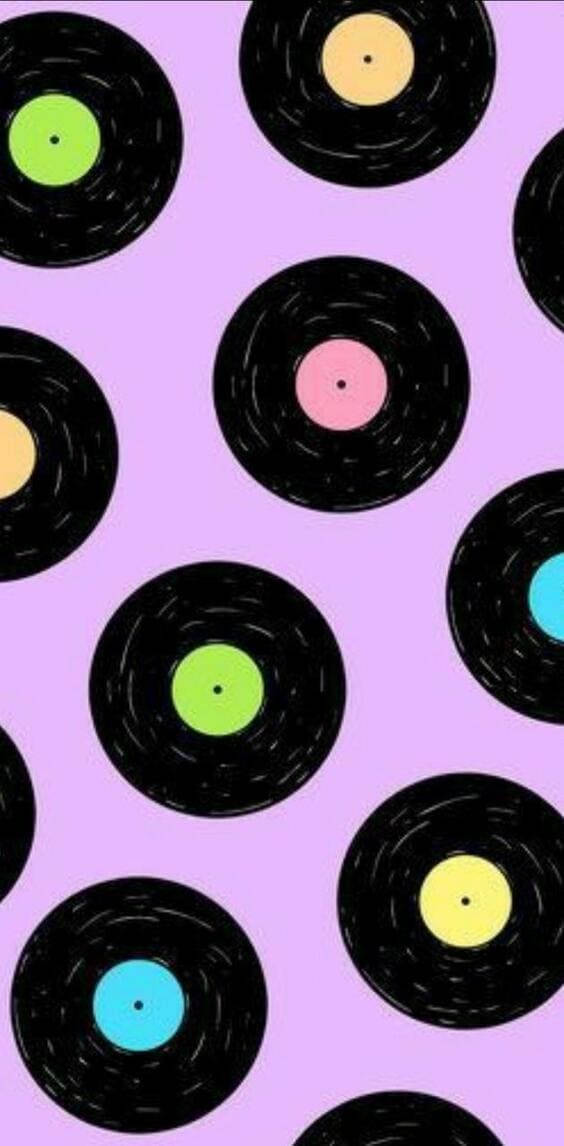 Indie Kid Aesthetic, black minimalist disc, black vinyl records, SD Phone Wallpaper