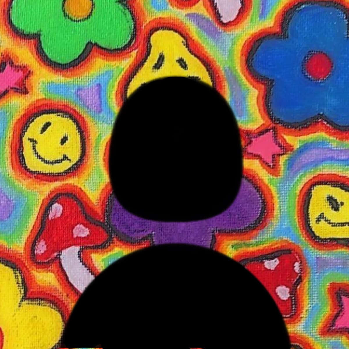 psychedelic smileys, smiling faces, mushrooms, SD Desktop Wallpaper