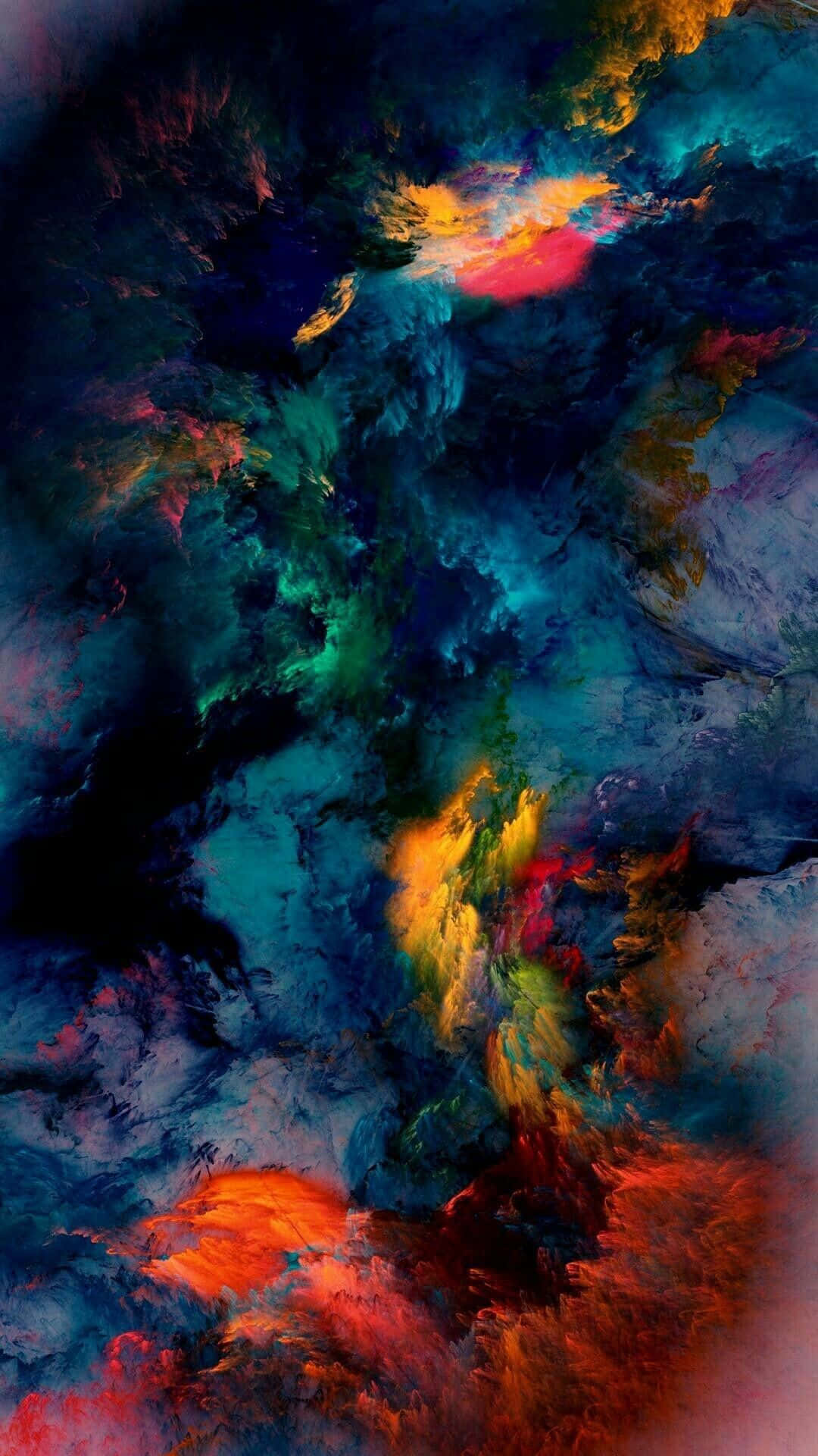 Indie iPhone, cosmic nebula, deep blues, Full HD Phone Wallpaper