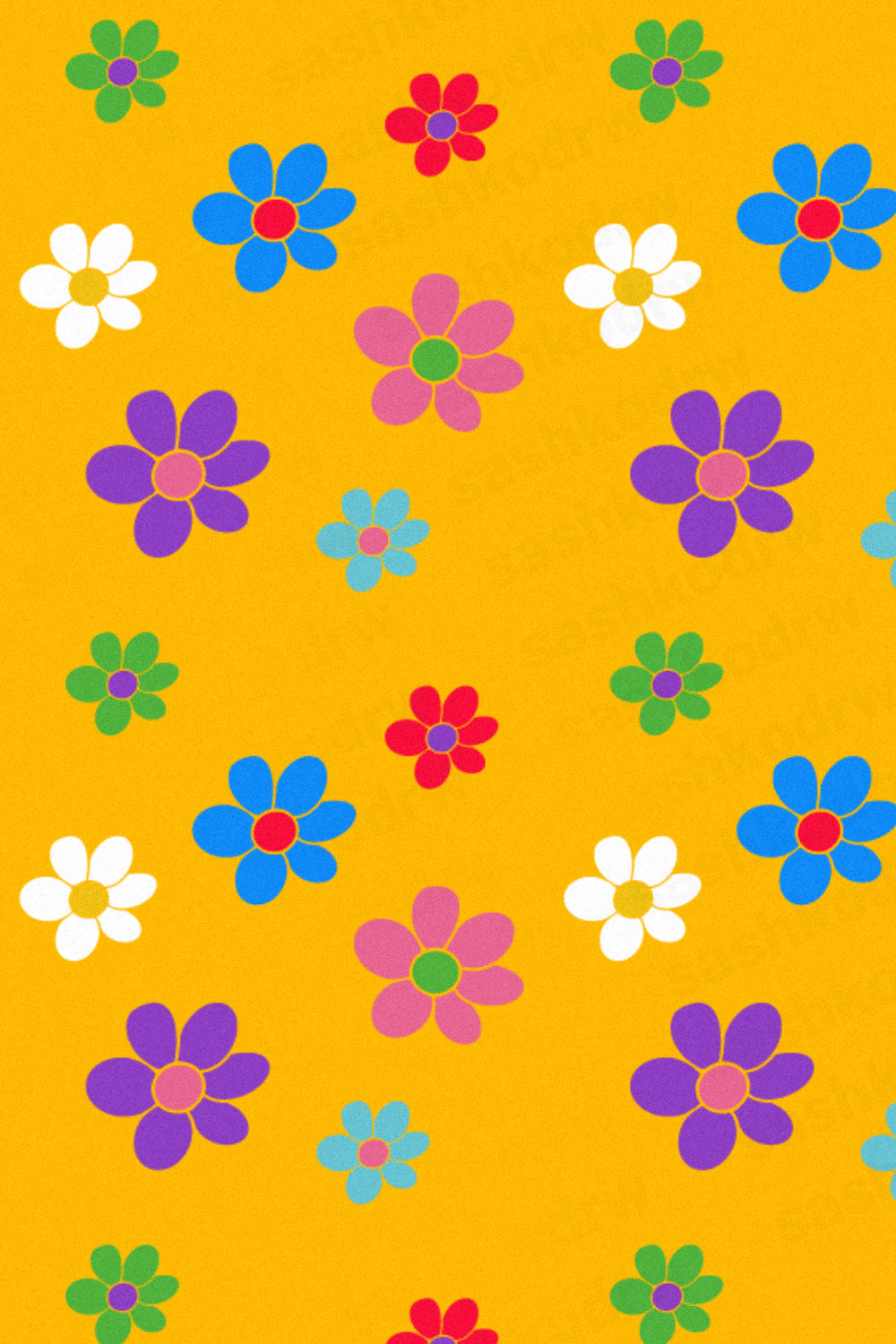 Indie Kid Aesthetic, tiny colorful flowers, vibrant retro-style flowers, HD Phone Wallpaper