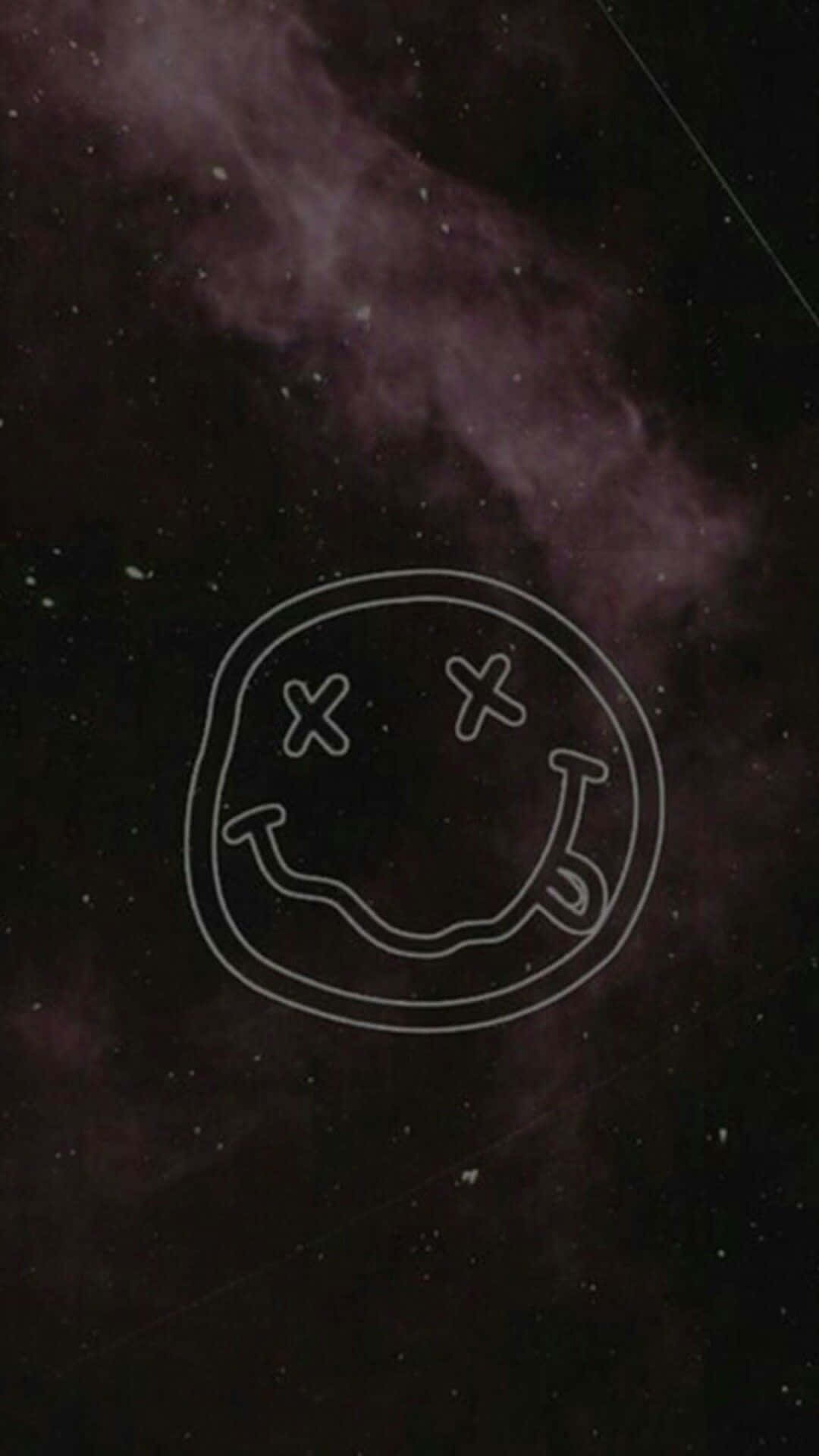 Indie iPhone, white outlined smiley face, X eyes, Full HD Phone Wallpaper