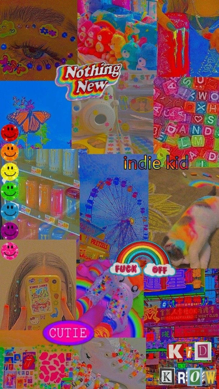 rainbow unicorn, smiling emojis, sleeping cat, SD Phone Wallpaper
