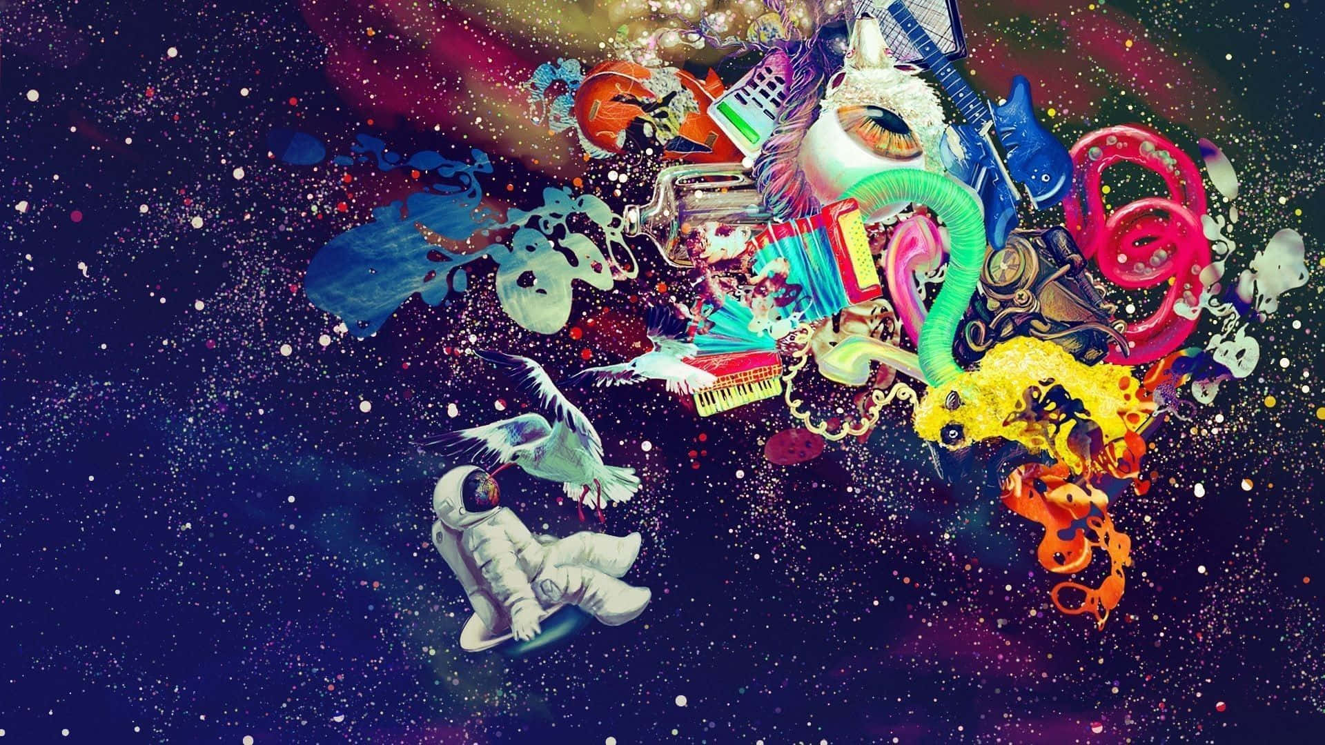 Dope Trippy, guitars, eyes, Full HD Desktop Wallpaper