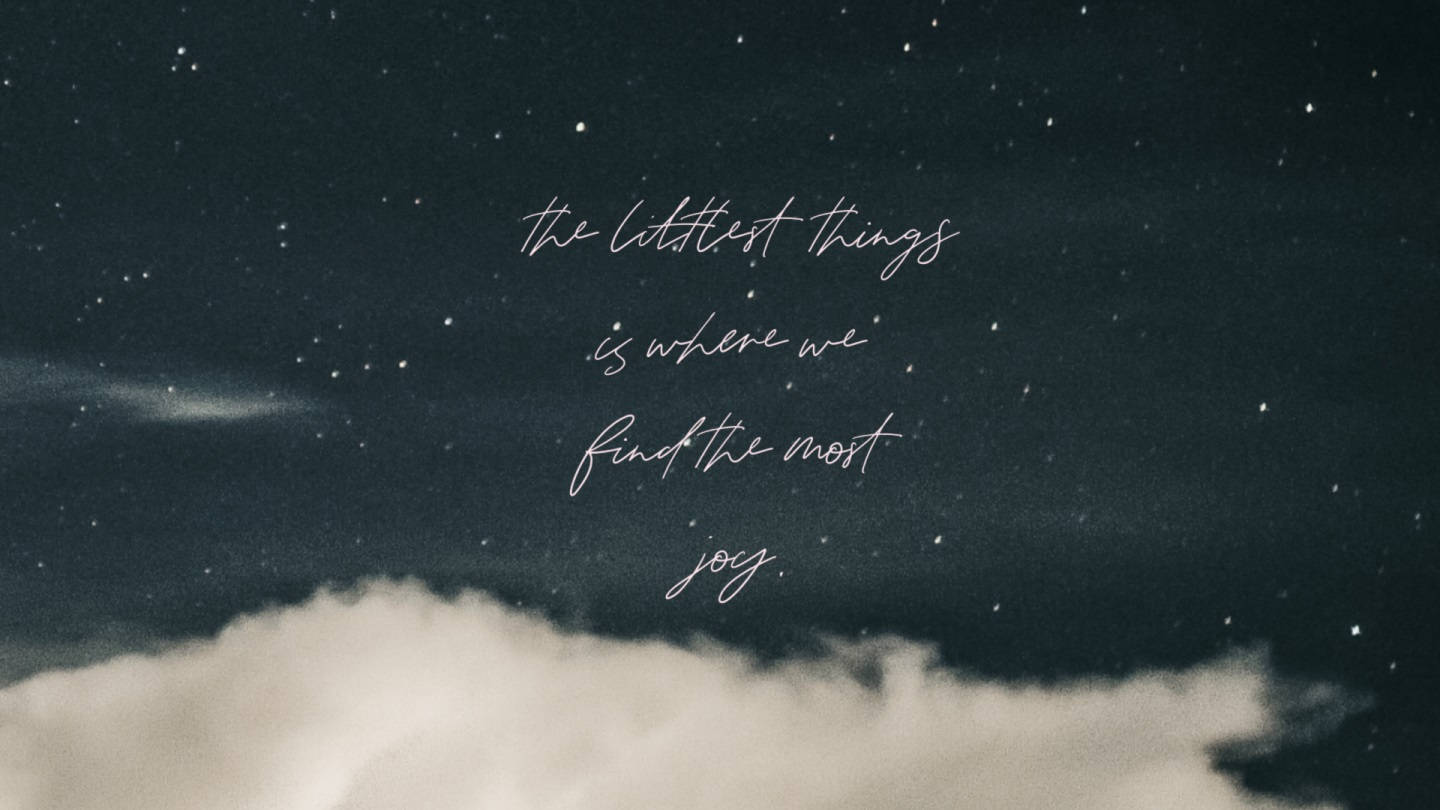 Indie Aesthetic Laptop, the littlest things, starry night sky, HD Desktop Wallpaper