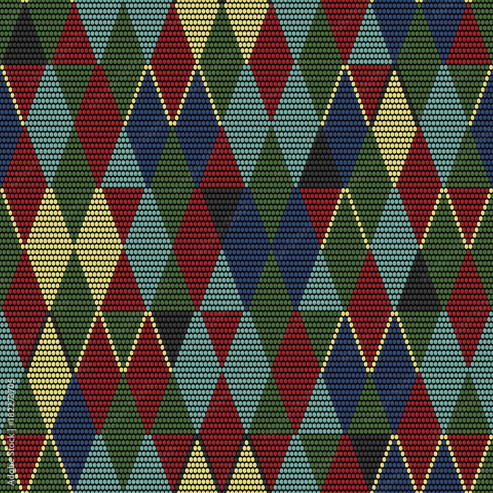 Indigenous, diamond patterned fabric, red, SD Desktop Wallpaper