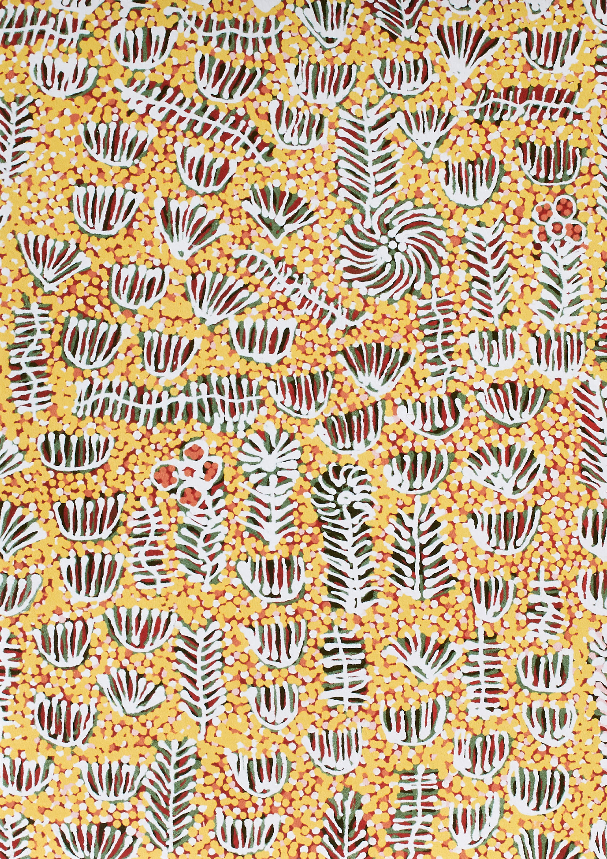 Indigenous Plant Leaf Artwork, white outlined leaf, fan shapes, 2K Phone Wallpaper