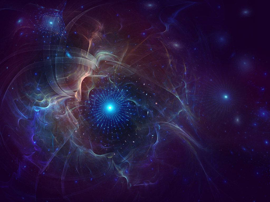 Indigo Aesthetic, cosmic nebula, glowing blue and purple gases, SD Desktop Wallpaper