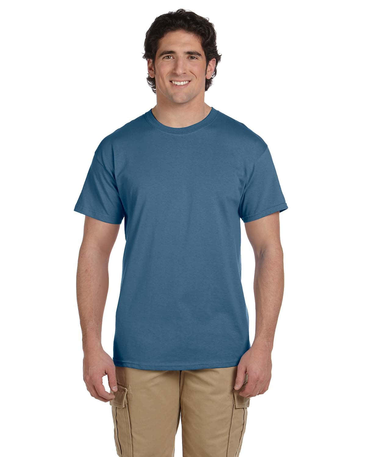 Indigo Blue, blue t-shirt, khaki cargo pants, HD Phone Wallpaper
