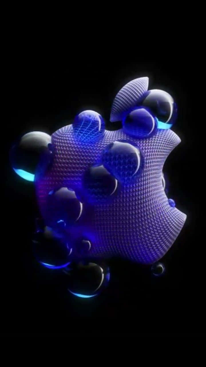 Indigo, glowing blue, geometric sculpture, HD Phone Wallpaper