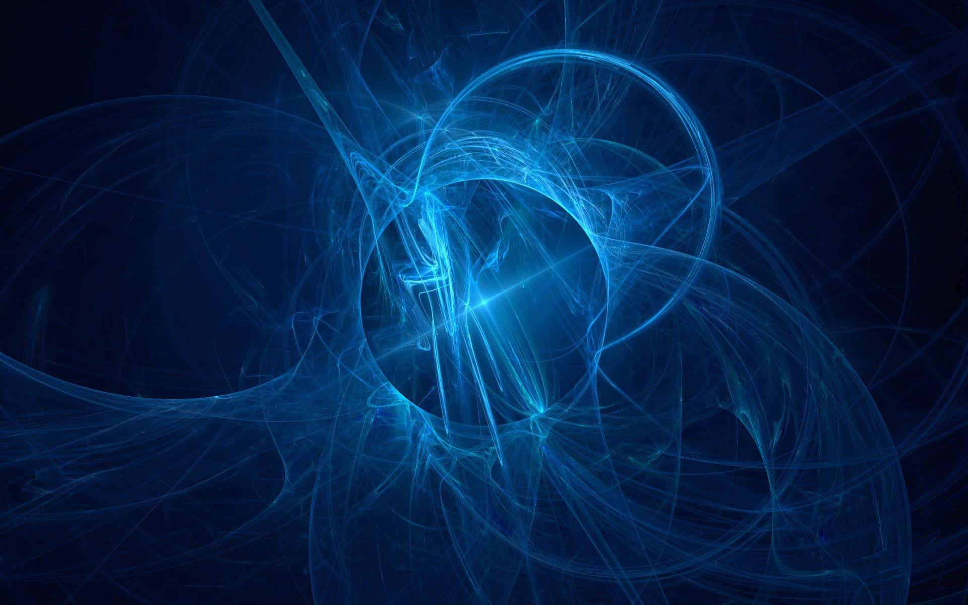 indigo, deep navy, glowing blue fractal lines, Full HD Desktop Wallpaper