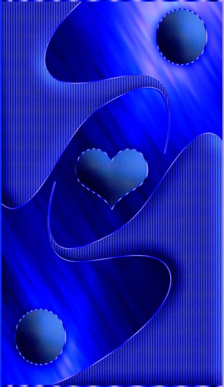 Indigo, heart, circles, HD Phone Wallpaper