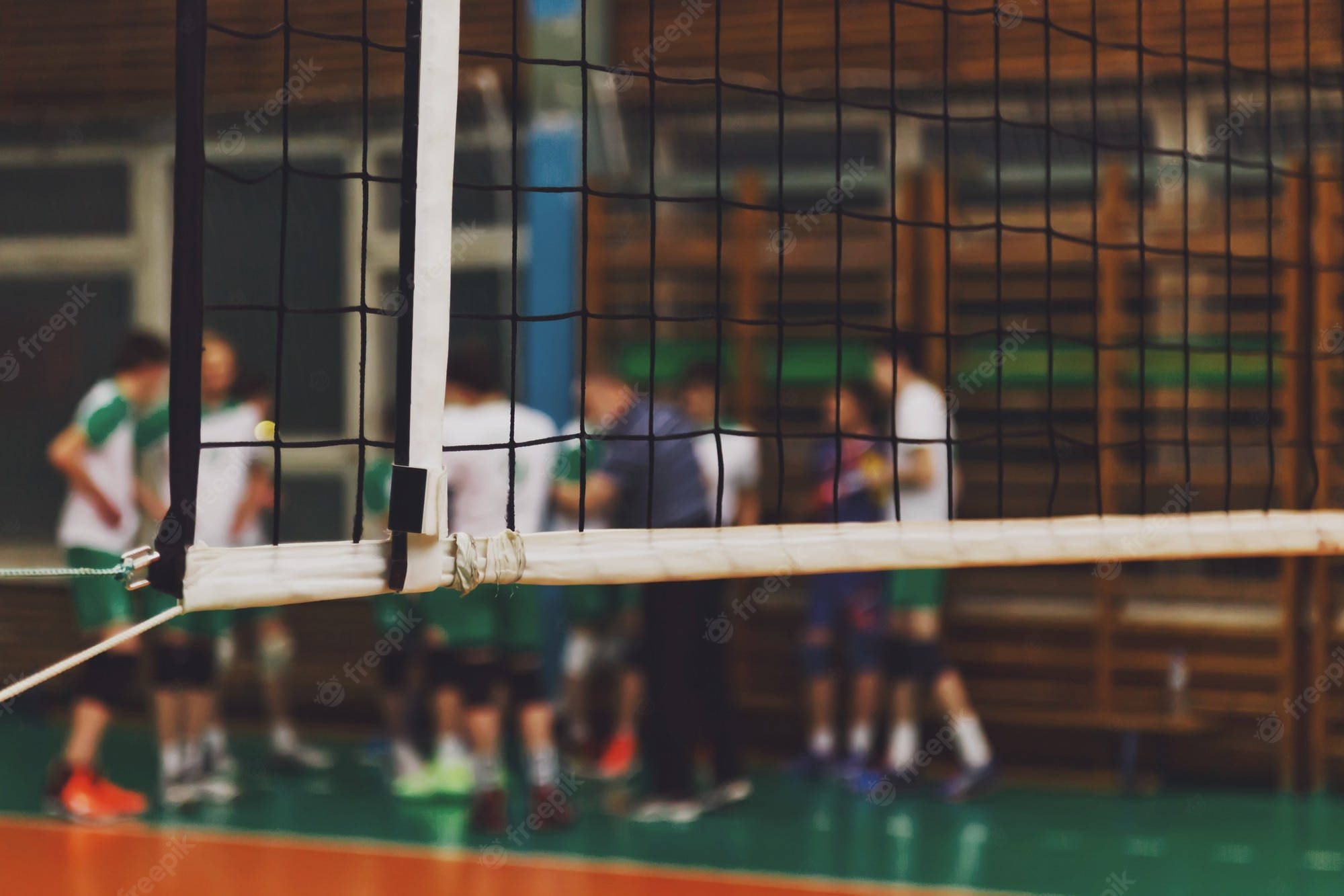 volleyball net, gym, indoor court, Full HD Desktop Wallpaper