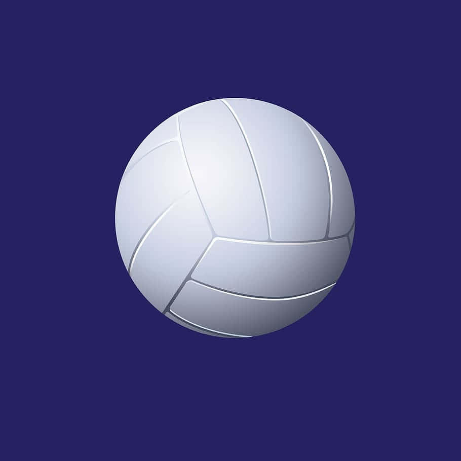 volleyball ball, white, deep blue background, SD Desktop Wallpaper