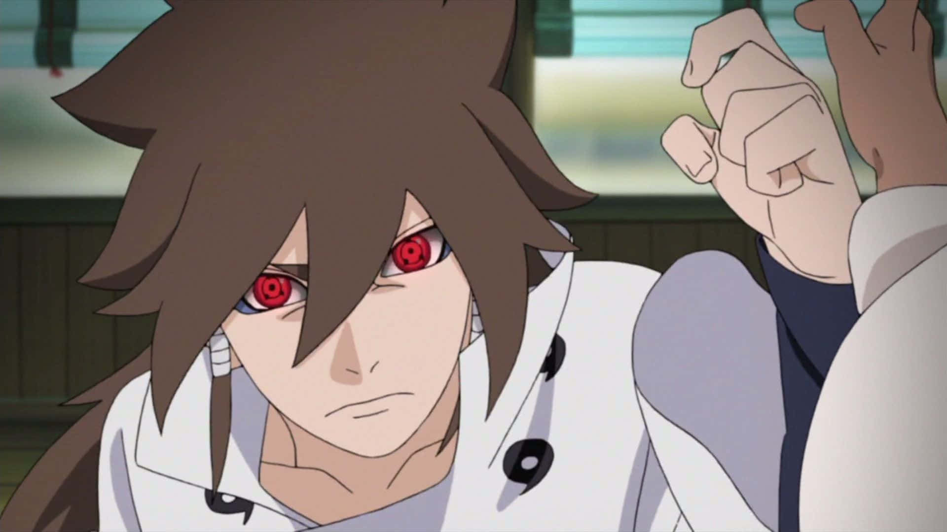 Indra Ōtsutsuki, spiky brown hair, glowing red eyes, Full HD Desktop Wallpaper