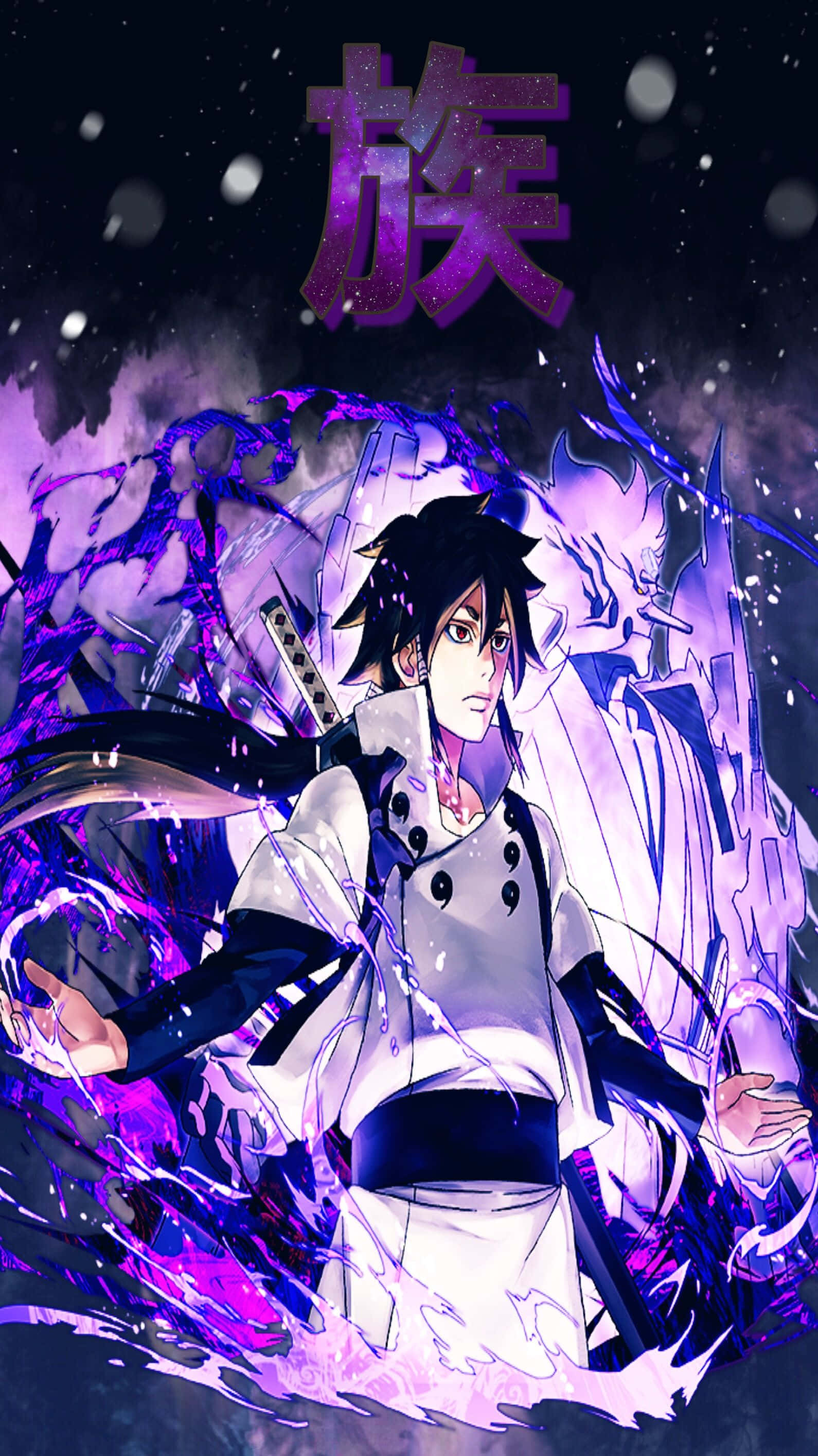 Indra Ōtsutsuki, black hair, white outfit, 2K Phone Wallpaper