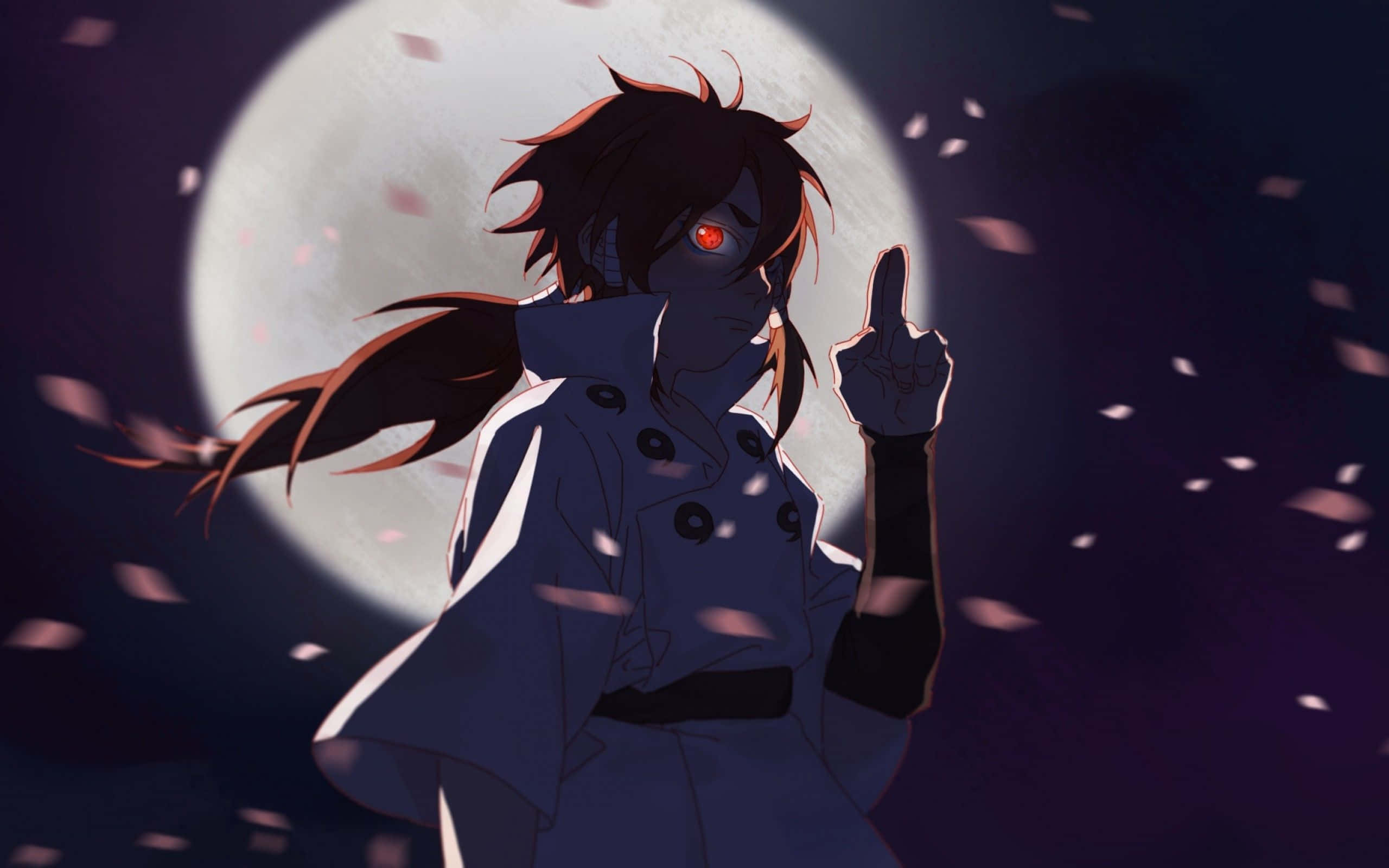 Indra Ōtsutsuki, red eye, dark hair, 2K Desktop Wallpaper