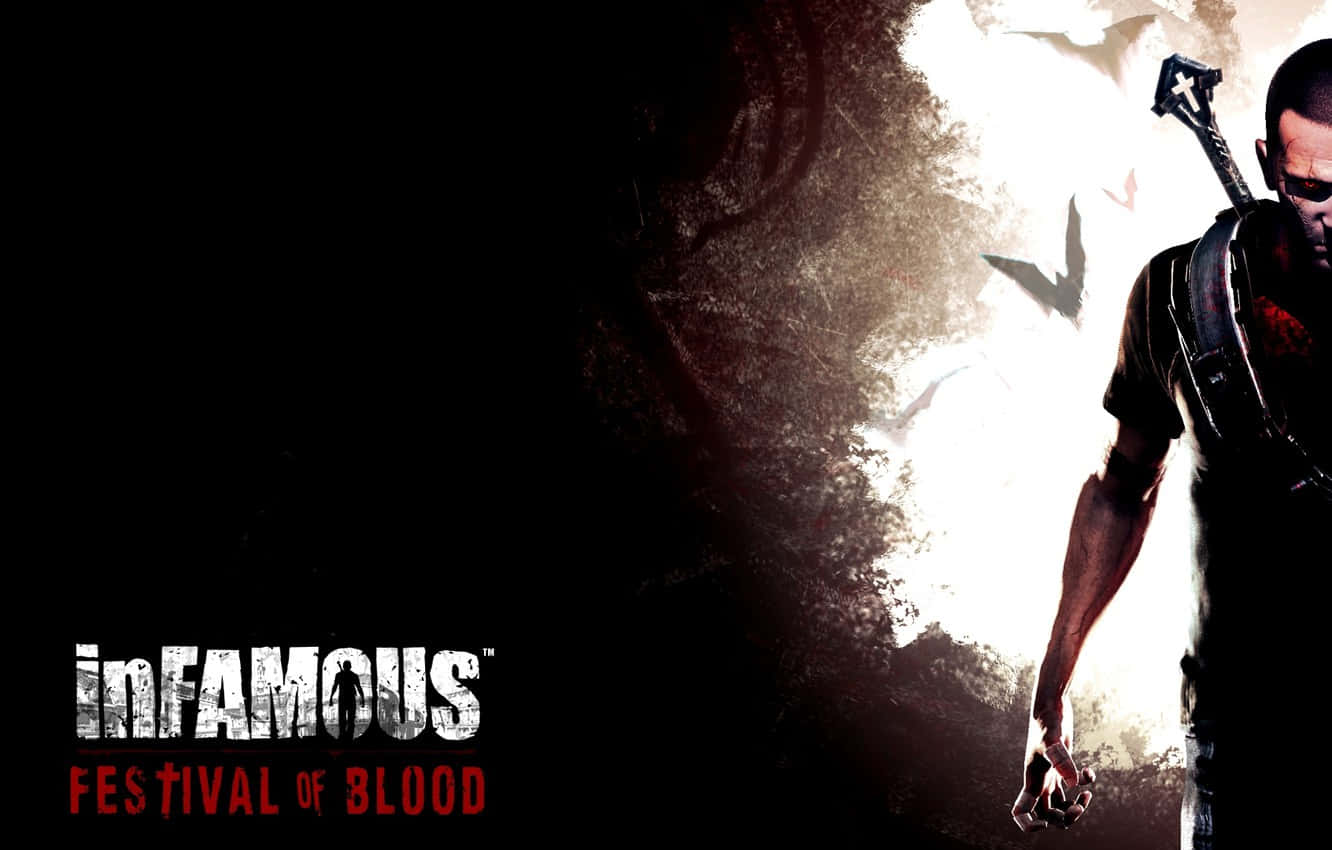 Infamous, sword, dark backdrop, HD Desktop Wallpaper