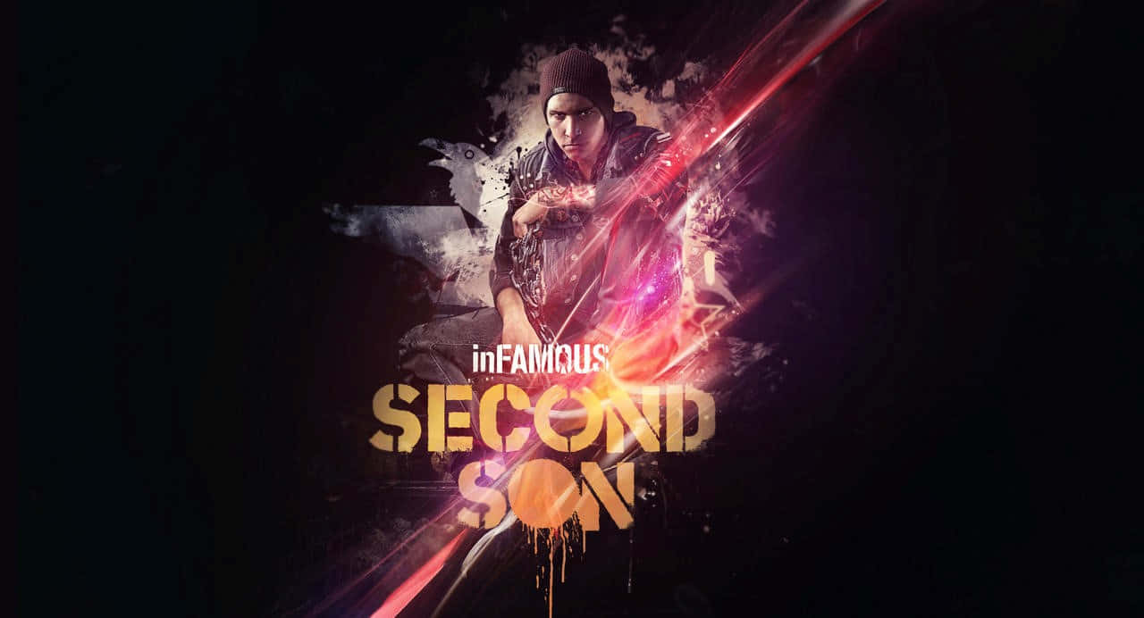 Infamous, villainous character, glowing red streaks, HD Desktop Wallpaper