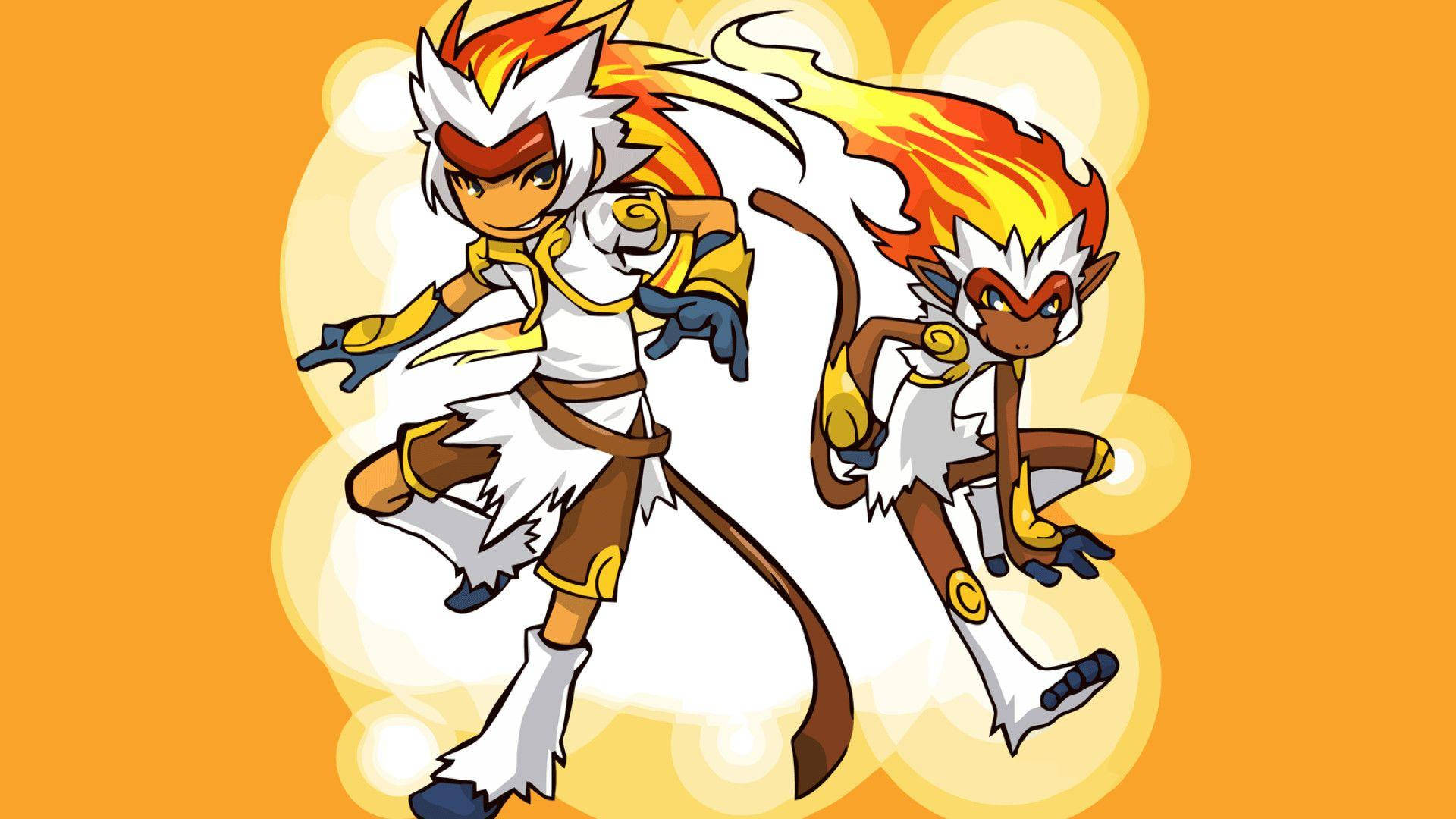 Infernape, anime characters, fiery monkey-like, Full HD Desktop Wallpaper
