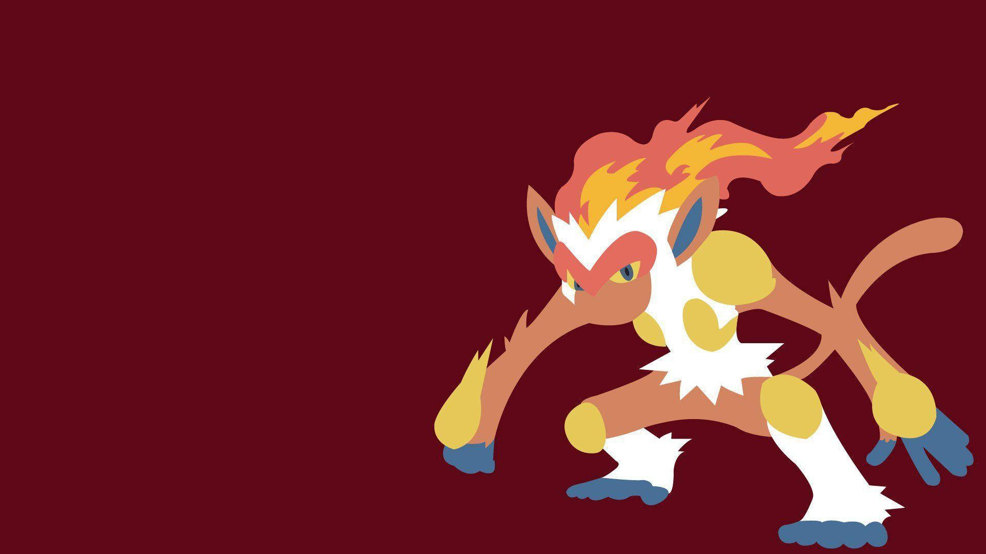 Infernape, maroon, flame mane, Full HD Desktop Wallpaper